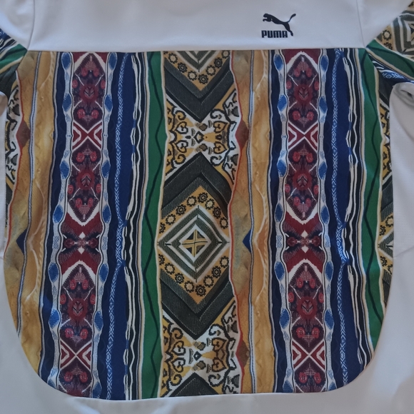 Puma Coogi Callob. White Tee with Colorful Tribal Pattern - Picture 3 of 11